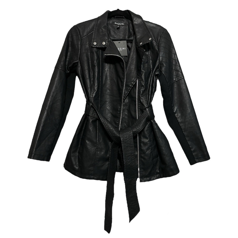 NWT Baccini faux leather jacket